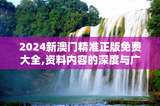 2024新澳门精准正版免费大全,资料内容的深度与广度