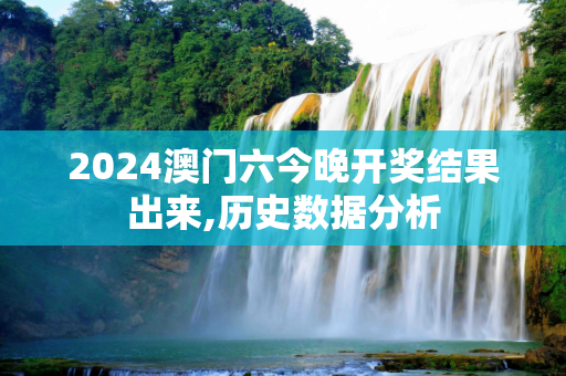 2024澳门六今晚开奖结果出来,历史数据分析