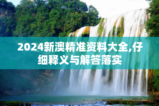 2024新澳精准资料大全,仔细释义与解答落实