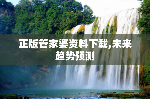 正版管家婆资料下载,未来趋势预测