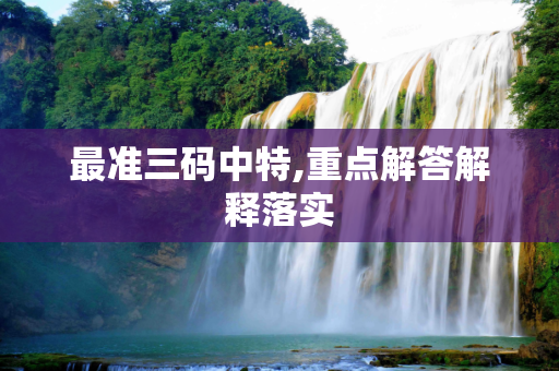 最准三码中特,重点解答解释落实