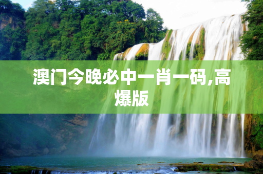 澳门今晚必中一肖一码,高爆版