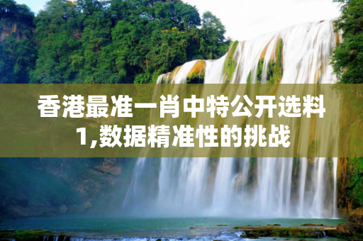 香港最准一肖中特公开选料1,数据精准性的挑战