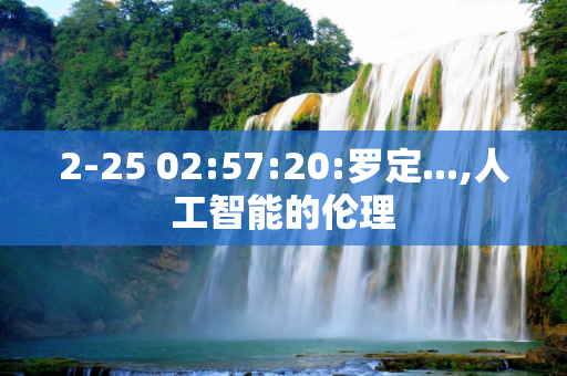2-25 02:57:20:罗定...,人工智能的伦理
