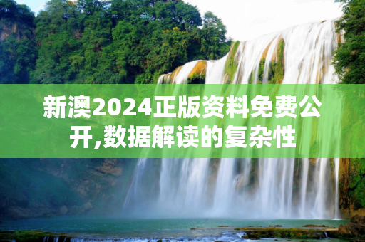 新澳2024正版资料免费公开,数据解读的复杂性