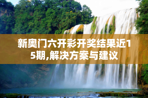 新奥门六开彩开奖结果近15期,解决方案与建议