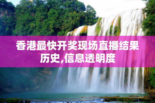 香港最快开奖现场直播结果历史,信息透明度