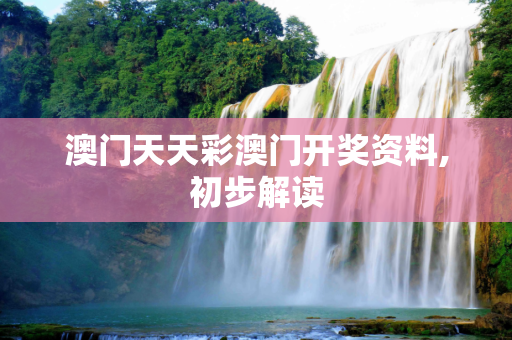澳门天天彩澳门开奖资料,初步解读