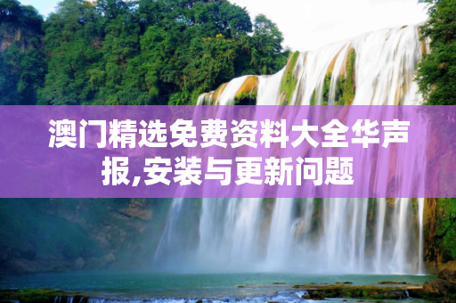 澳门精选免费资料大全华声报,安装与更新问题