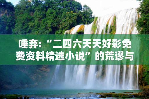 唾弃:“二四六天天好彩免费资料精选小说”的荒谬与危害