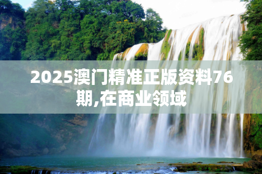 2025澳门精准正版资料76期,在商业领域