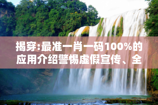 揭穿:最准一肖一码100%的应用介绍警惕虚假宣传、全面解答与解释
