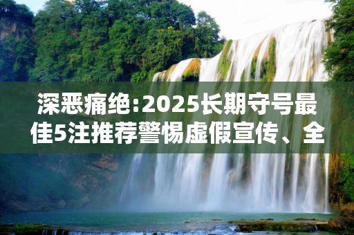 深恶痛绝:2025长期守号最佳5注推荐警惕虚假宣传、全面解答与解释