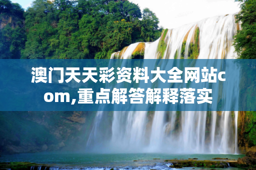 澳门天天彩资料大全网站com,重点解答解释落实